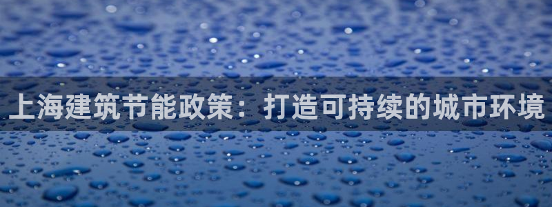 e尊国际app：上海建筑节能政策：打造可持续的城市环境