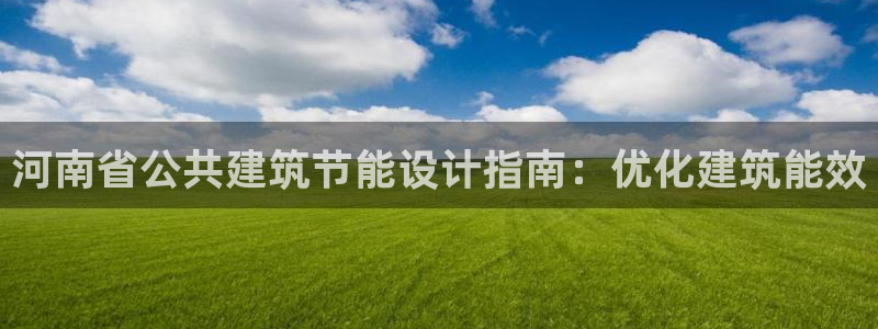 e尊国际官网·网址：河南省公共建筑节能设计指南：优化建筑能效