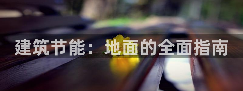 e尊国际网址：建筑节能：地面的全面指南