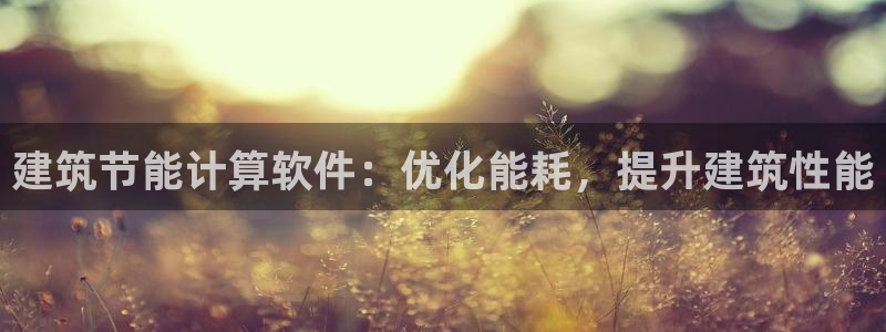 e尊国际-可可计划：建筑节能计算软件：优化能耗，提升建筑性能