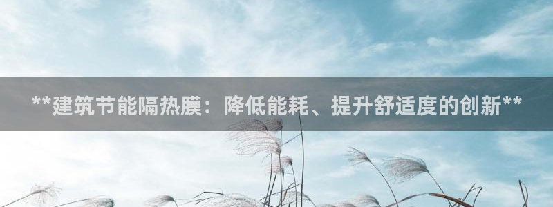 e尊国际7779：**建筑节能隔热膜：降低能耗、提升舒适度的创新**
