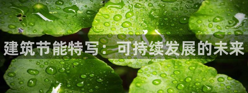 e尊国际地址：建筑节能特写：可持续发展的未来