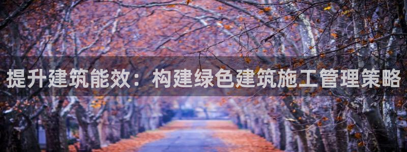 e尊官网：提升建筑能效：构建绿色建筑施工管理策略
