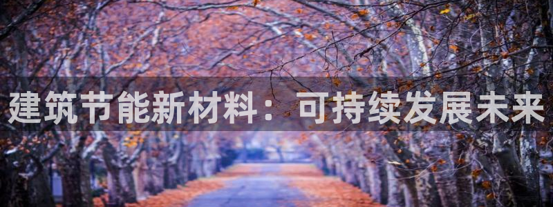 e尊国际官方网站：建筑节能新材料：可持续发展未来