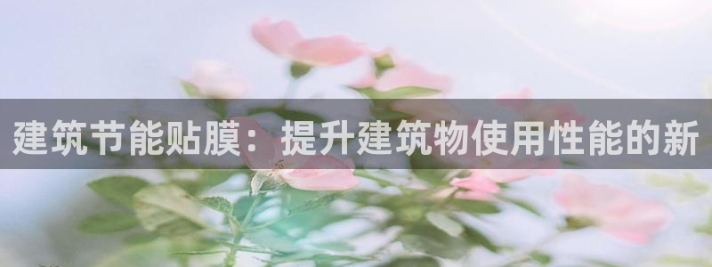 e尊国际app：建筑节能贴膜：提升建筑物使用性能的新