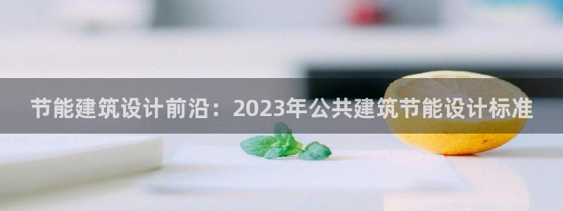 e尊国际-可可计划：节能建筑设计前沿：2023年公共建筑节能设计标准