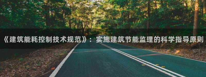 e尊国际官方网站：《建筑能耗控制技术规范》：实施建筑节能监理的科学指导原则